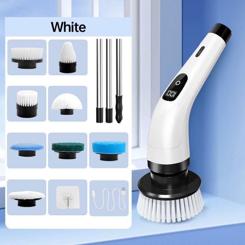 8-in-1 Electric Cleaning Brush Set - White